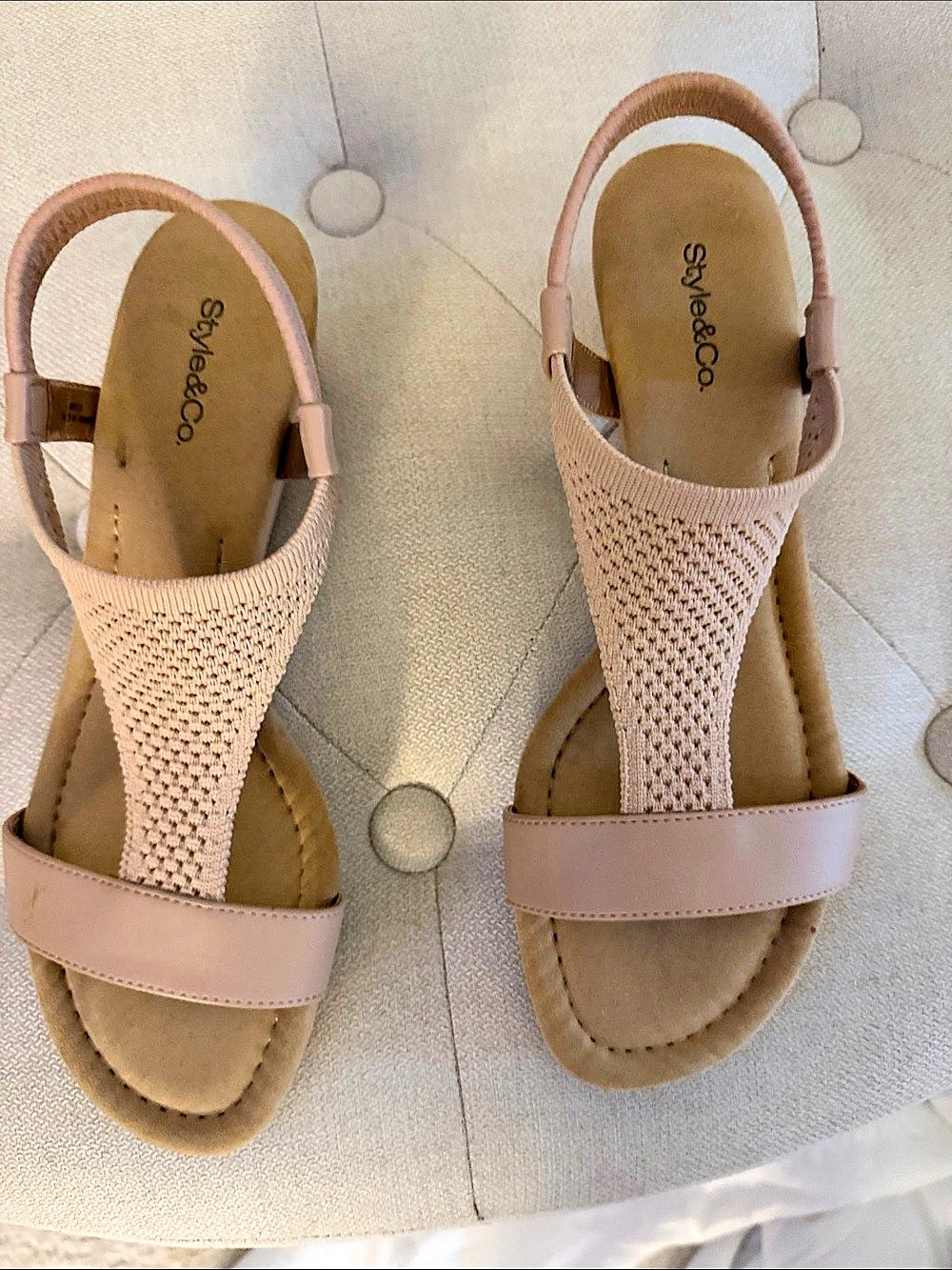 Style&Co. Women's Strappy Sandals in Pink